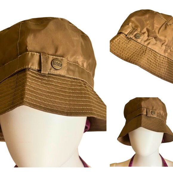 Totes Water-Resistant Bucket Hat | Bronze Brown | Foldable Travel Rain Hat |NWOT - Picture 1 of 2